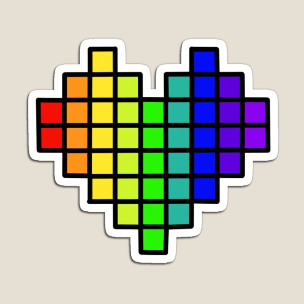 Item preview, Pixel Rainbow Heart  designed and sold by art4homos.