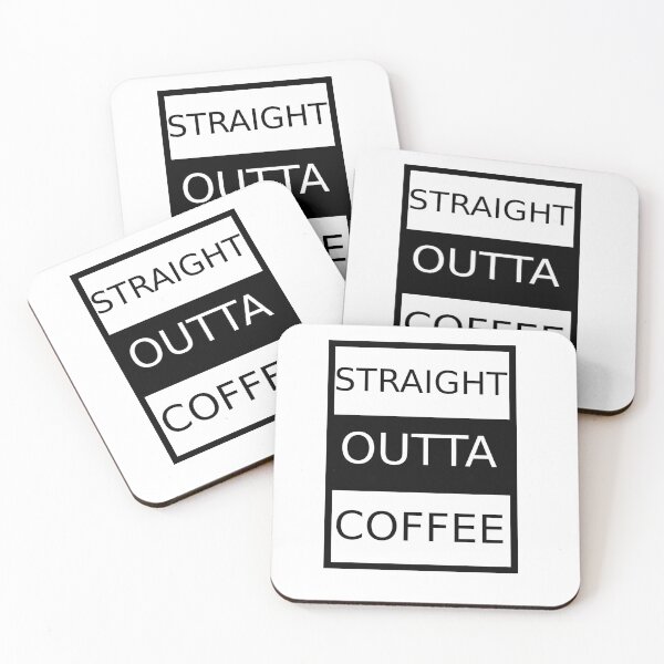 Item preview, White Straight Outta Coffee  designed and sold by DamaliePierre.