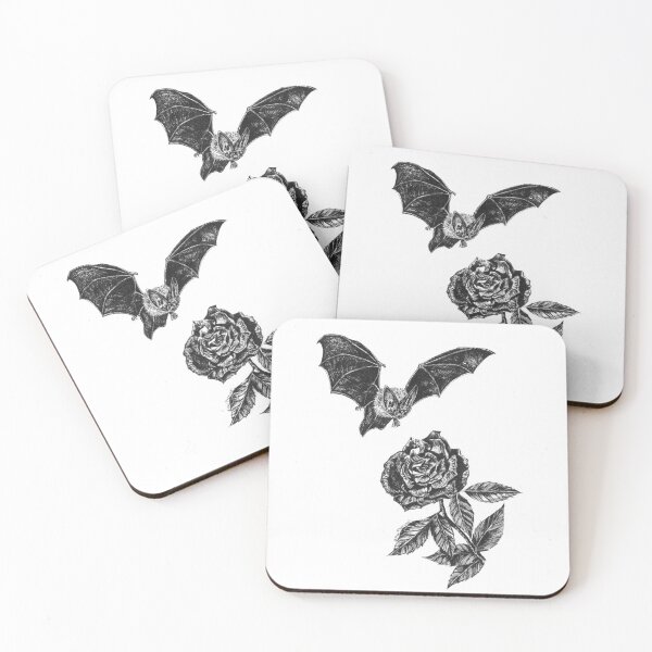 Item preview, Bat and Rose  designed and sold by Becky MacPherson.