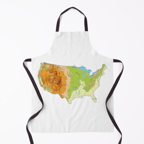 Item preview, map of US with relief topographic map of USA with Major Lakes and Rivers, Country Borders Lakes and Rivers names, Navy Blazer background designed and sold by mashmosh.