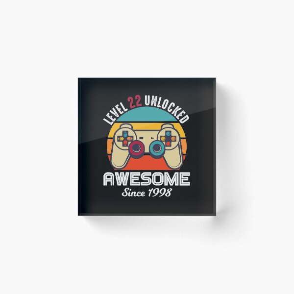 Item preview, Level 22 Unlocked Birthday Awesome Since 1998 designed and sold by RandomStuffShop.