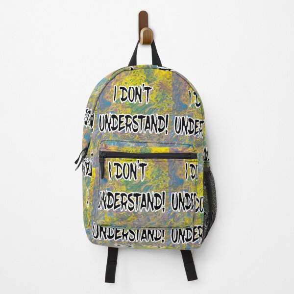 Item preview, I DON'T UNDERSTAND! Abstract with Black Filled Letters designed and sold by AliCatOriginals.
