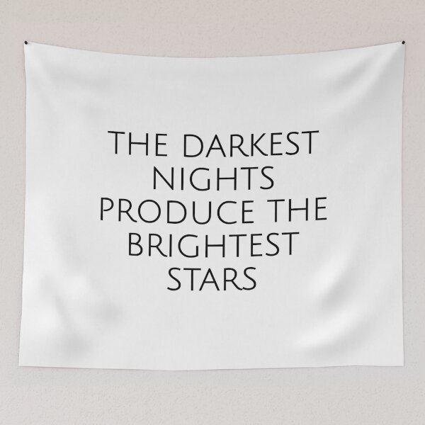 Item preview, The darkest nights produce the brightest stars - Feel good quotes designed and sold by Inspirationmotivation.