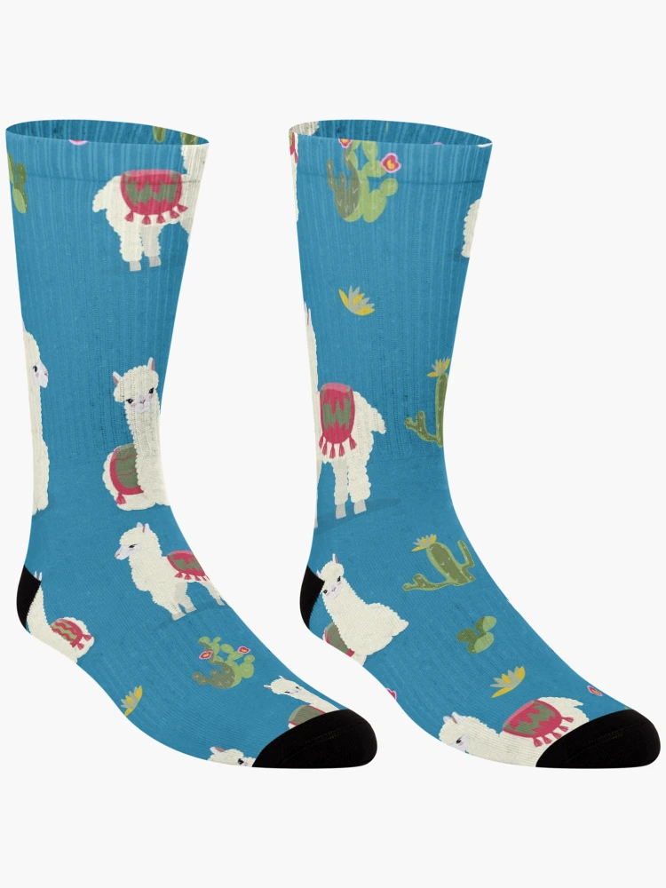 Thumbnail 3 of 5, Socks, Cute pattern for Alpaca designed and sold by Ribsa.
