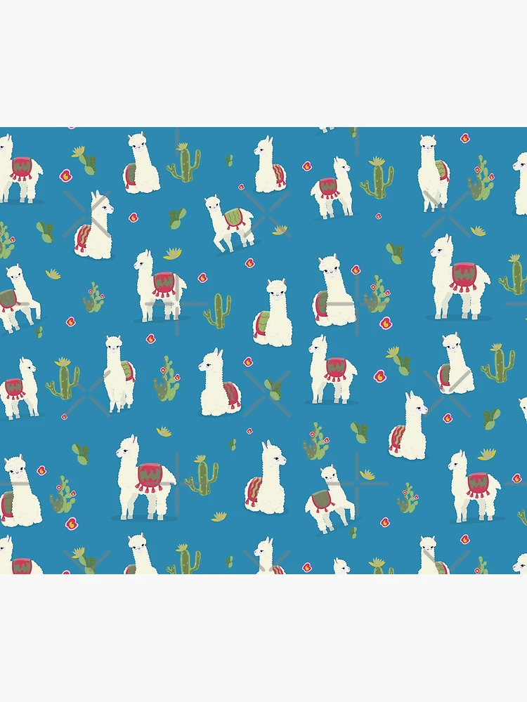 Thumbnail 6 of 6, Throw Blanket, Cute pattern for Alpaca designed and sold by Ribsa.