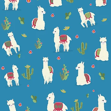 Artwork thumbnail, Cute pattern for Alpaca by Ribsa