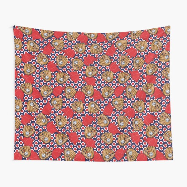 Baseball Hat and Glove Tapestry