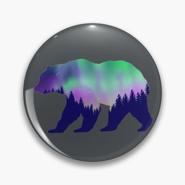 Item preview, Alaska Northern Lights aka Aurora Borealis Outdoor Wildlife Bear Design designed and sold by trendyzcom.