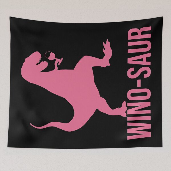 Item preview, Wino-saur - pink and black blackground designed and sold by Kinisis.