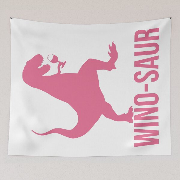 Item preview, Wino-saur - pink and white blackground designed and sold by Kinisis.