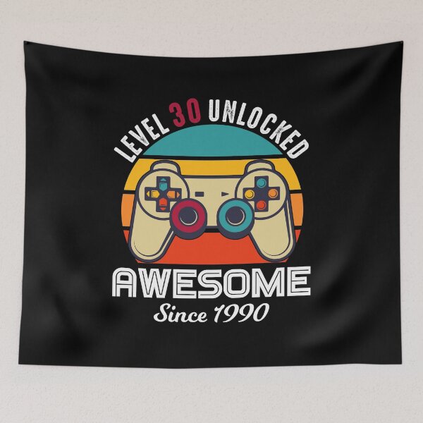 Item preview, Level 30 Unlocked Birthday Awesome Since 1990 designed and sold by RandomStuffShop.
