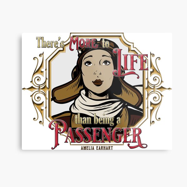 There's More To Life Than Being A Passenger, wht bkd Metal Print