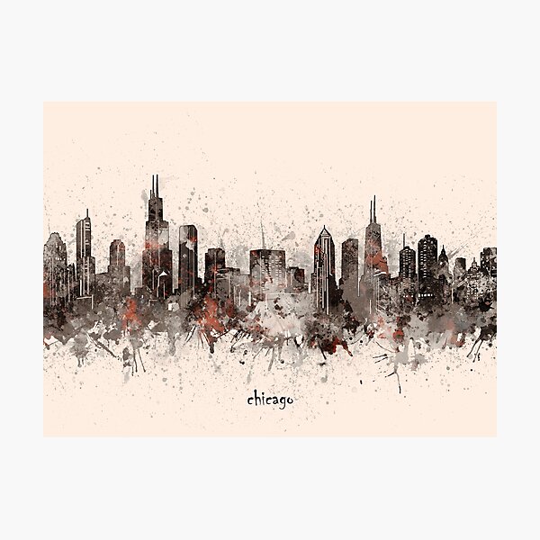 Item preview, chicago skyline designed and sold by BekimART2.