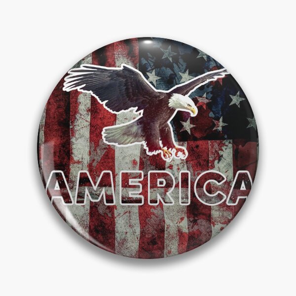 Item preview, America Flag and bald Eagle national emblem designed and sold by valeta5.