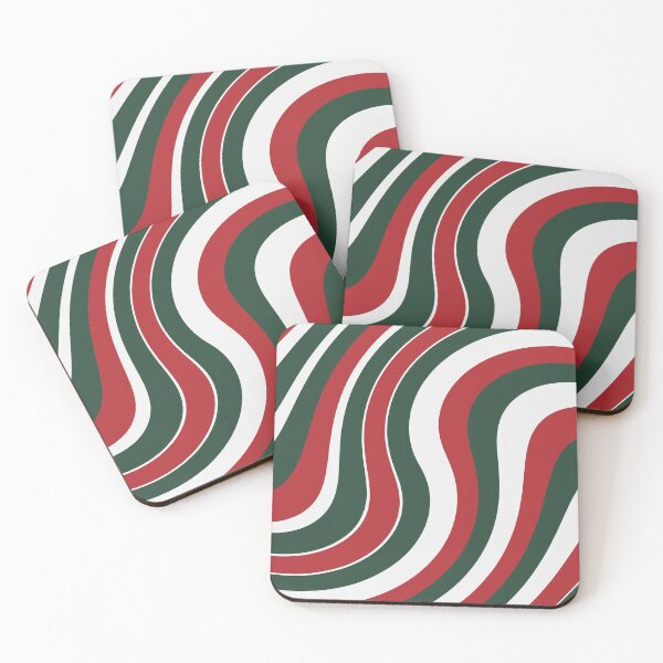 Item preview, Red Green White Swirls designed and sold by PSCSCo.