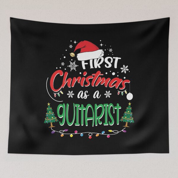 Item preview, First Christmas as a Guitarist Funny 1st Christmas Gifts Ideas for New Guitarist Guitarists designed and sold by clothesy7.