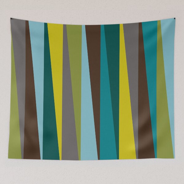 Item preview, Slanted Stripes / Geometric Print in Bold Palette designed and sold by brotherinas.