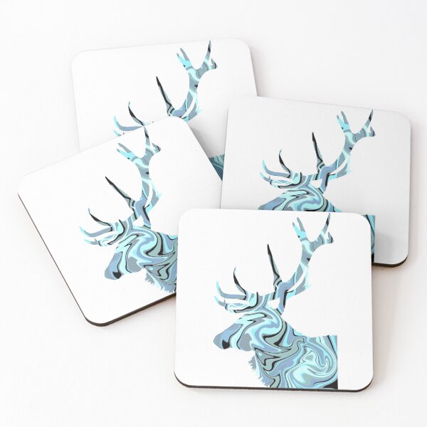 Item preview, Icy Blue Deer - Hydro Dip Style designed and sold by alecillustrates.