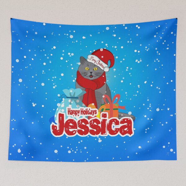 Item preview, Cat Lover Happy Holidays Christmas Design For Jessica designed and sold by MiloCuteCat.