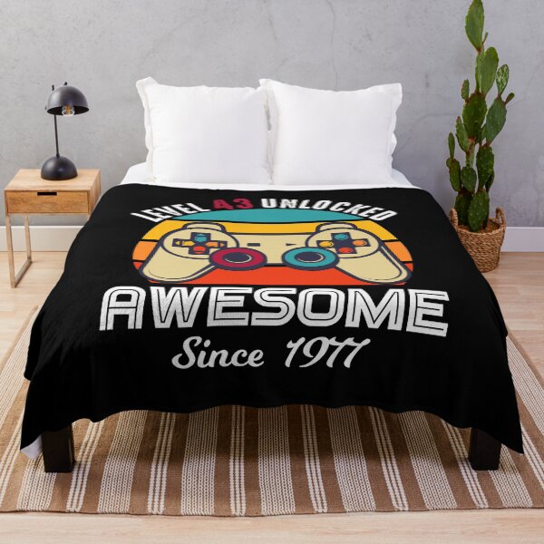 Item preview, Level 43 Unlocked Birthday Awesome Since 1977 designed and sold by RandomStuffShop.