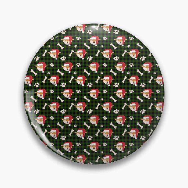 Aperçu de l'œuvre Patte et os de modèle de chapeau de Père Noël Shiba Inu rouge de Noël créée et vendue par Shibaffection.
