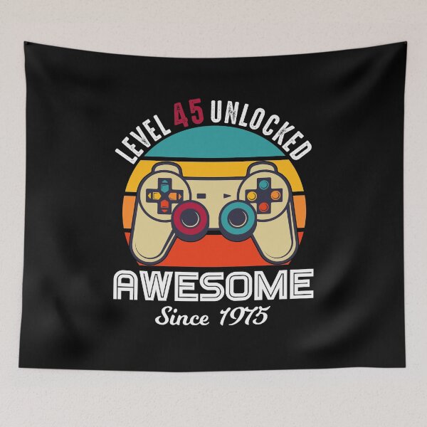Item preview, Level 45 Unlocked Birthday Awesome Since 1975 designed and sold by RandomStuffShop.
