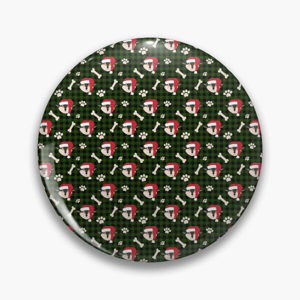 Item preview, Christmas Black and Tan Shiba Inu Santa Hat Pattern Paw and Bone  designed and sold by Shibaffection.