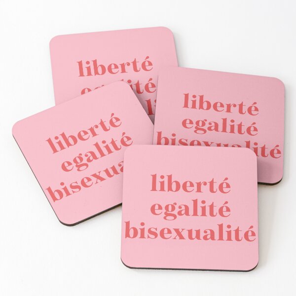 Item preview, liberte, egalite, bisexualite in red and pink designed and sold by neopop.