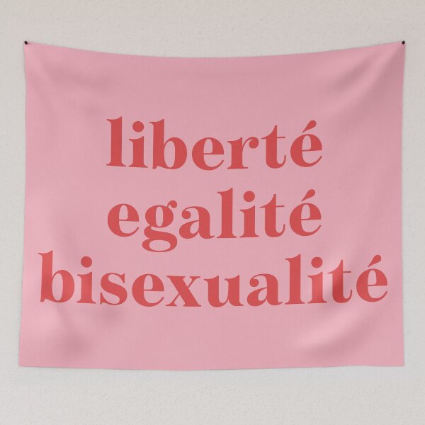 Item preview, liberte, egalite, bisexualite in red and pink designed and sold by neopop.