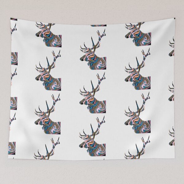 Item preview, Brown and Pink Retro Deer - Hydro Dip Style designed and sold by alecillustrates.