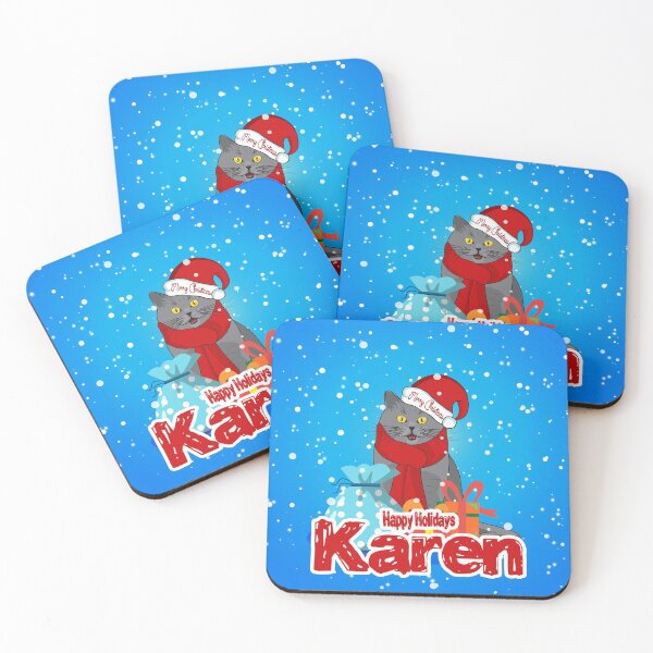 Item preview, Cat Lover Happy Holidays Christmas Design For Karen designed and sold by MiloCuteCat.