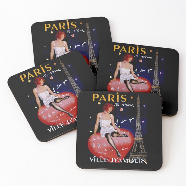 Item preview, PARIS ; Vintage Ville DAmour Travel Print designed and sold by posterbobs.
