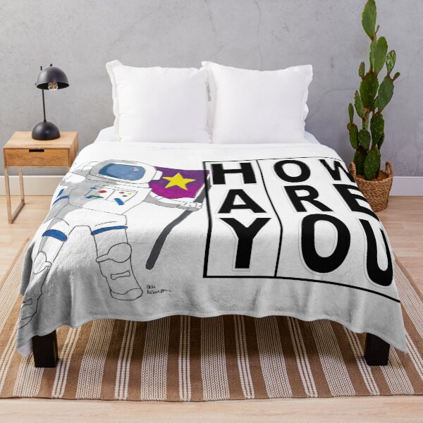 Item preview, Hay How Are You Astronaut with Black Letters designed and sold by AliCatOriginals.