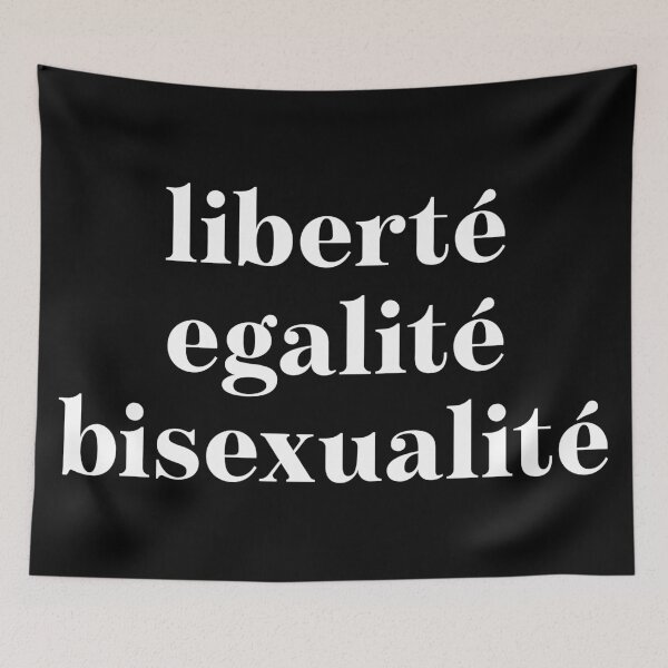 Item preview, liberte, egalite, bisexualite in black and white designed and sold by neopop.