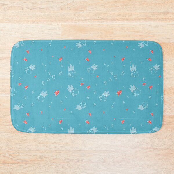 Item preview, Seamless gentle pattern with elements of blue cups and red hearts.  designed and sold by TanaLuna.