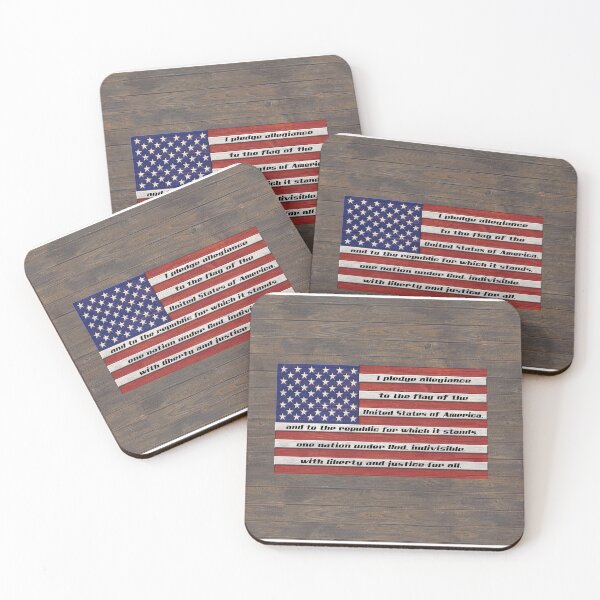 Item preview, Wooden Flag with Pledge of Allegiance designed and sold by Chuck Korringa.