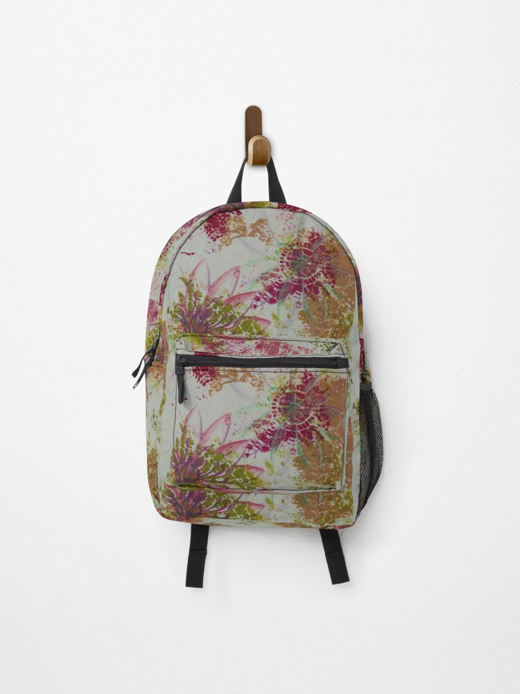 Thumbnail 1 of 3, Backpack, Patterned Flora designed and sold by AnnBubis.