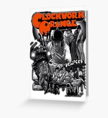 Clockwork Orange Graphic Greeting Card