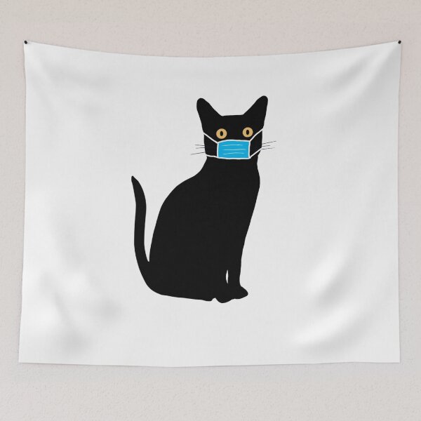 Item preview, pandemic cat in mask designed and sold by elizabethmo.