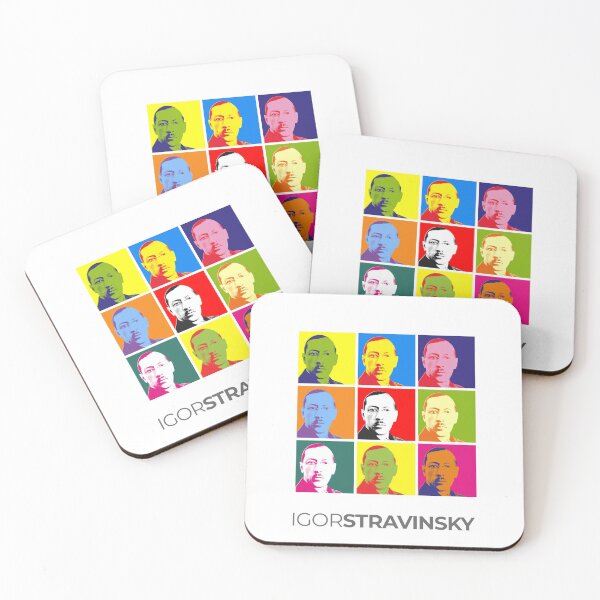 Item preview, Igor Stravinsky pop-art portrait poster designed and sold by CMYKStudio.