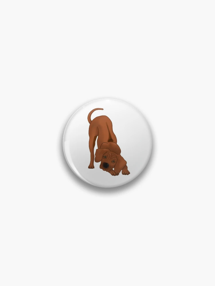 Thumbnail 1 of 3, Pin, Playful Rhodesian Ridgeback Pup designed and sold by Mat Dixon.
