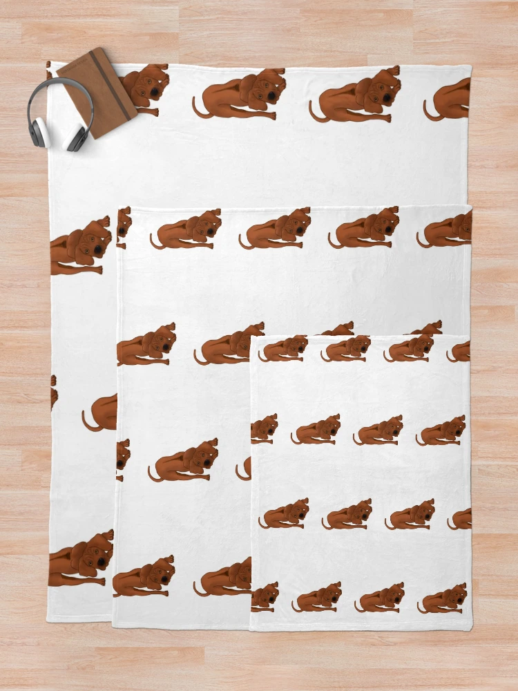 Thumbnail 5 of 6, Throw Blanket, Playful Rhodesian Ridgeback Pup designed and sold by Mat Dixon.