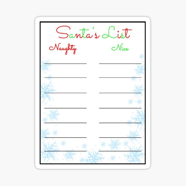 Item preview, Santa’s naughty and nice list designed and sold by KaylaH22.