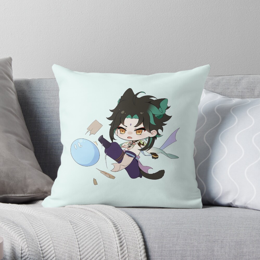 "Genshin Impact Xiao" Throw Pillow by animeshoppu | Redbubble