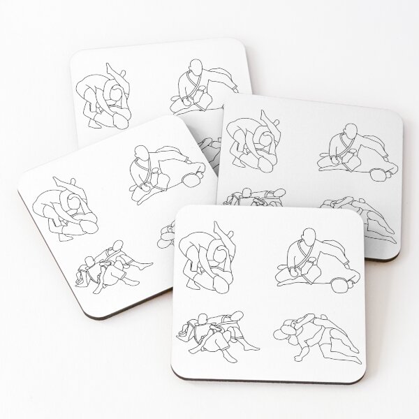 Item preview, BJJ Submission Outline Sticker Pack designed and sold by AJ-DesignCo.