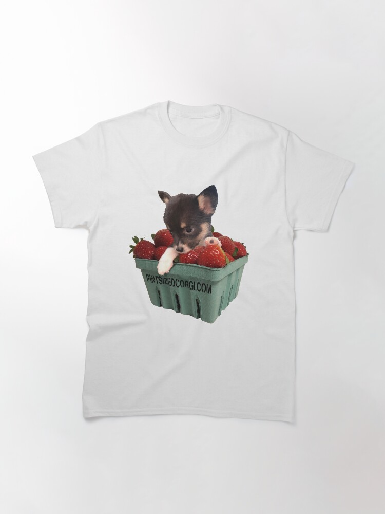 Thumbnail 3 of 7, Classic T-Shirt, Pint-Sized Strawberry Corgi designed and sold by Jowcica.
