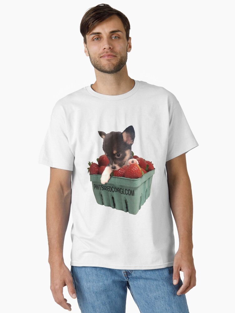 Thumbnail 1 of 7, Classic T-Shirt, Pint-Sized Strawberry Corgi designed and sold by Jowcica.