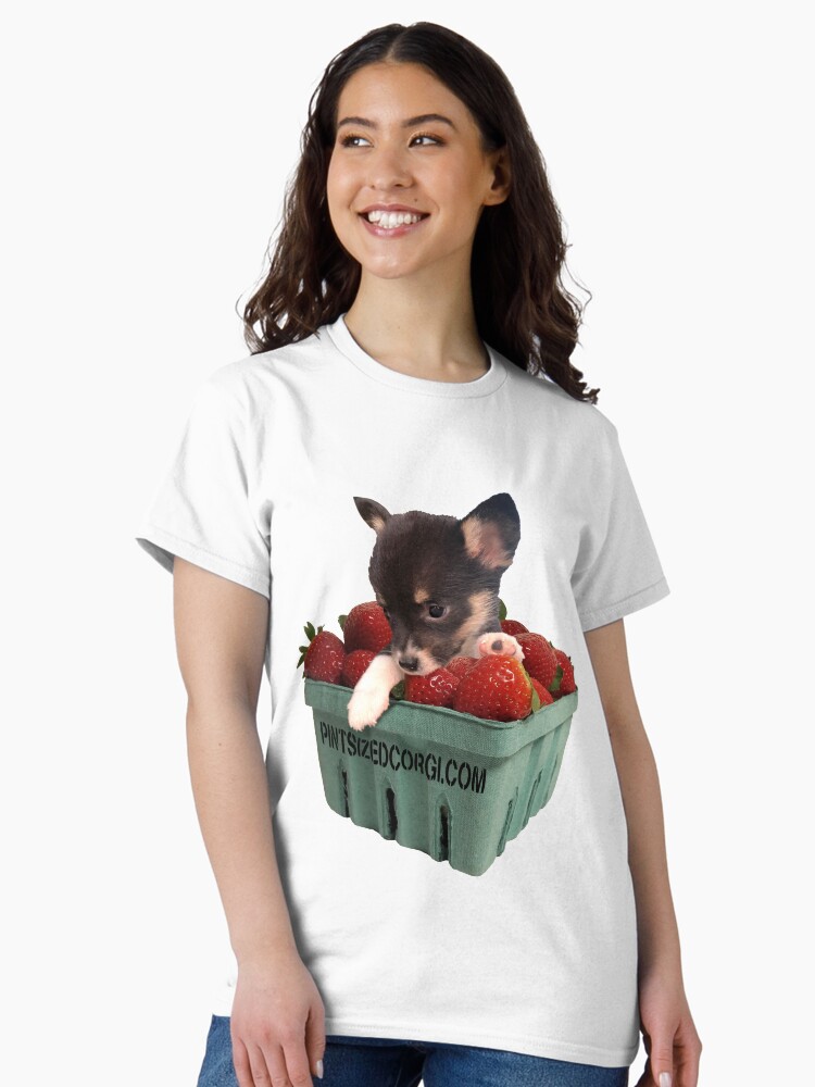 Thumbnail 2 of 7, Classic T-Shirt, Pint-Sized Strawberry Corgi designed and sold by Jowcica.