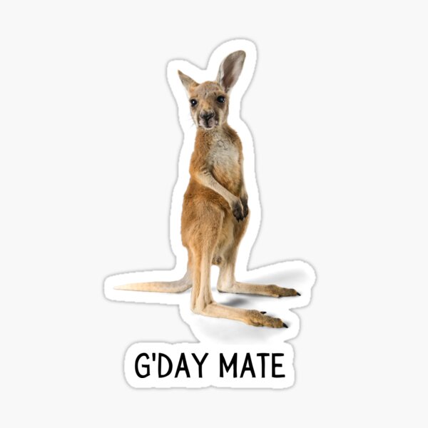 Item preview, G'day Mate. Little joey (baby kangaroo) saying hello! designed and sold by JellyBeenzz.