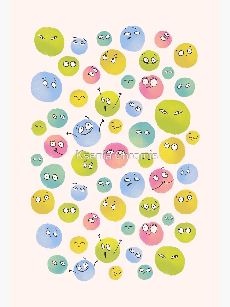 "Gummy circles with smiley faces " Poster for Sale by ChromisChromis